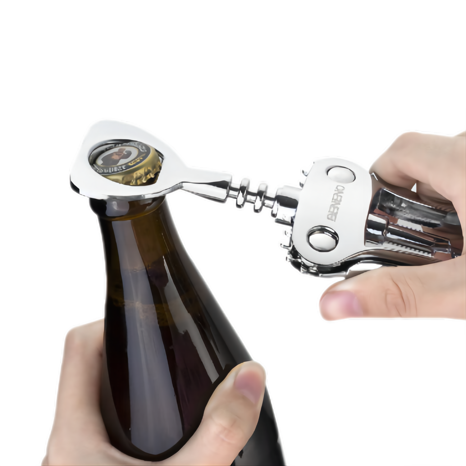 Beneno Wine Opener with Stainless Steel Wine Foil Cutter Silver