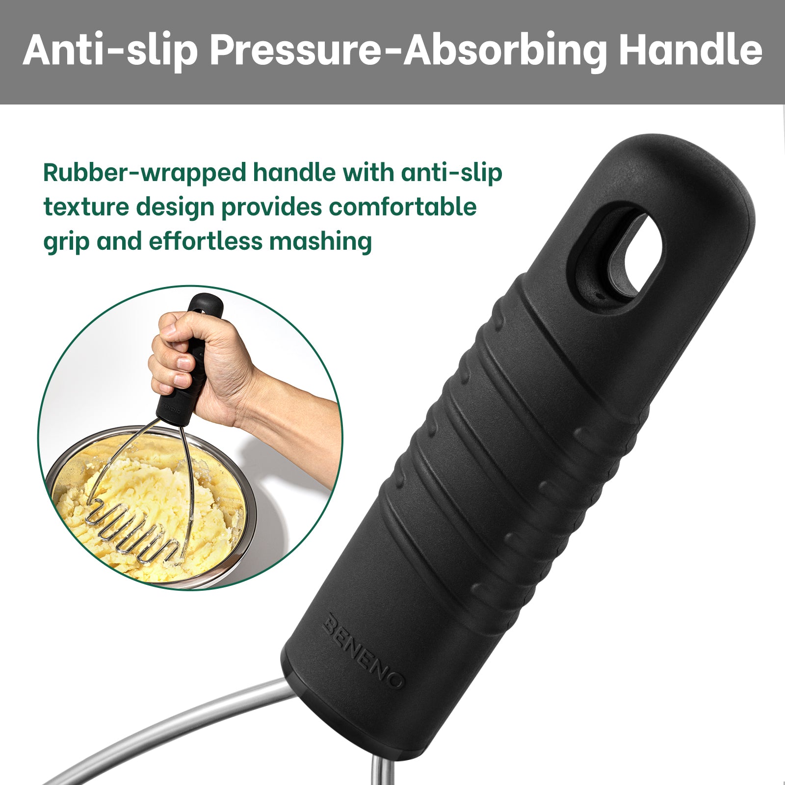 Beneno Heavy Duty Stainless Steel Wire Potato Masher