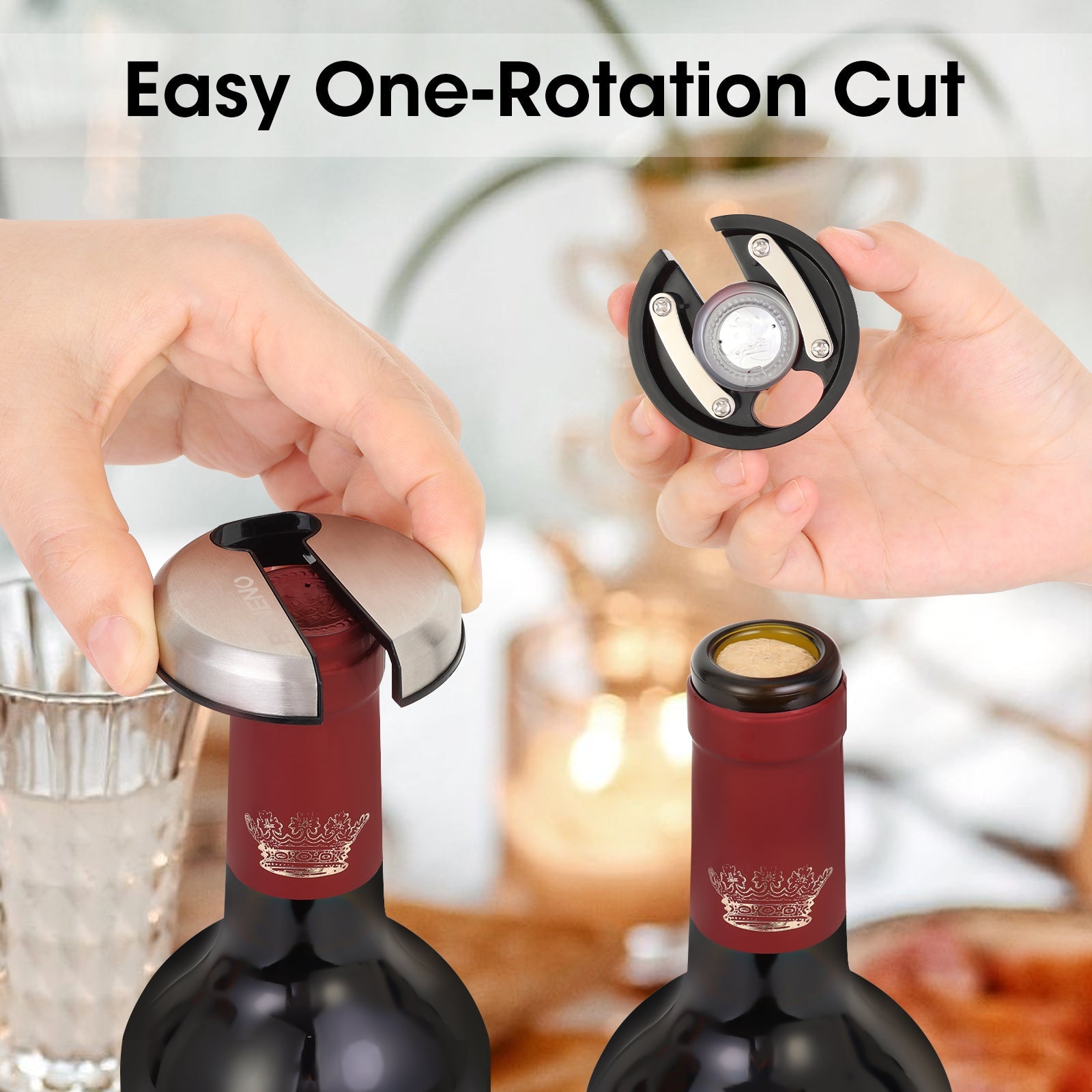 Wine Opener with Stainless Steel Wine Foil Cutter - BENENO