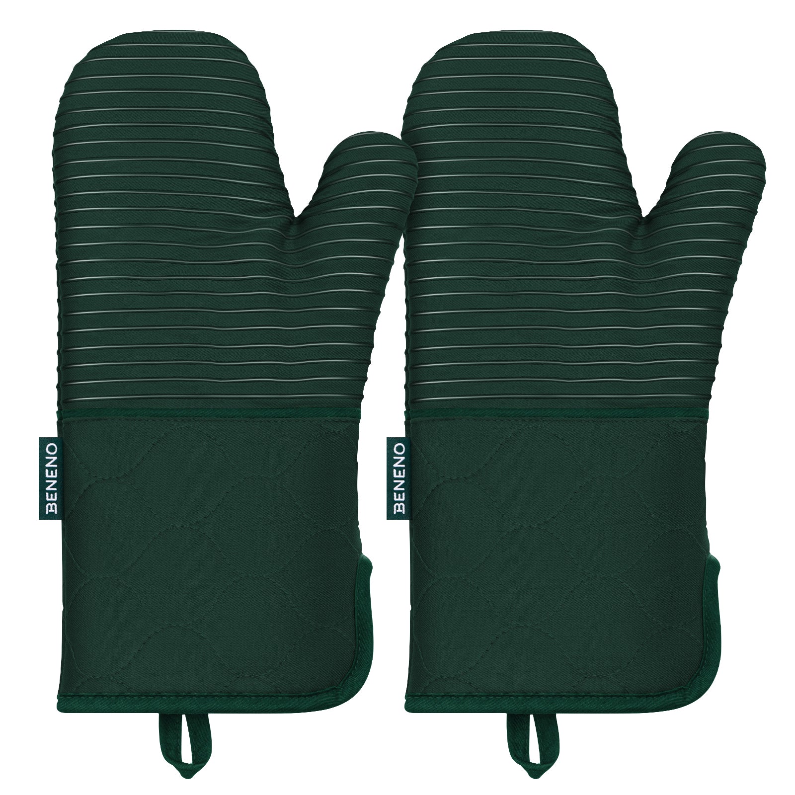 Beneno 2Pcs Oven Mitts Green