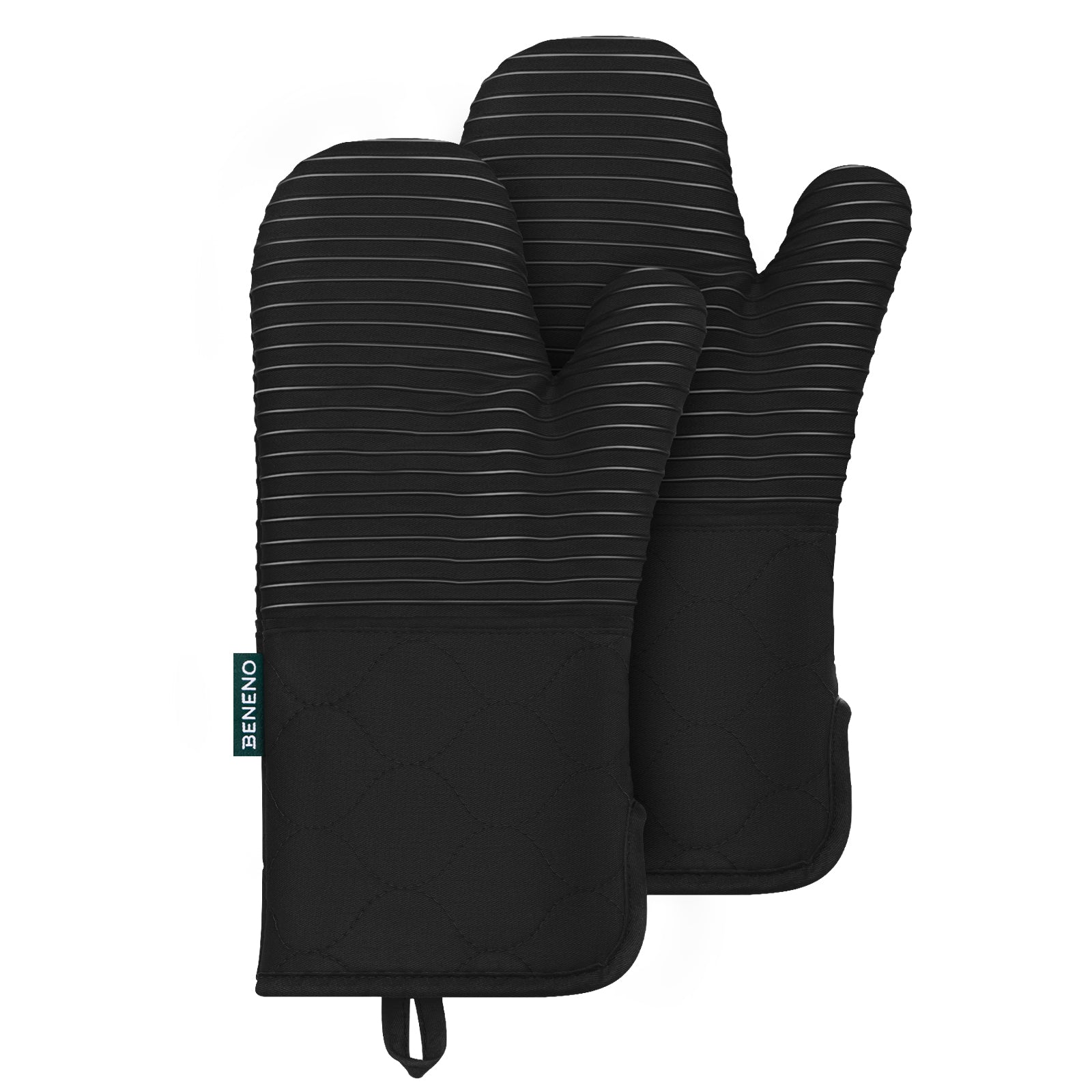 Beneno 2Pcs Oven Mitts Black